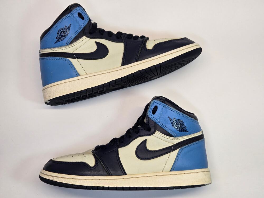 Nike Air Jordan 1 Retro High OG Obsidian UNC Youth 6Y Sneakers Blue White
